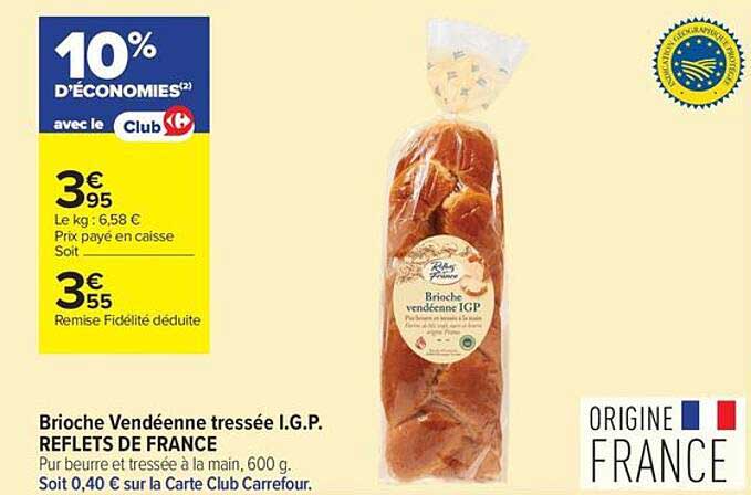 Brioche Vendéenne tressée I.G.P. REFLETS DE FRANCE