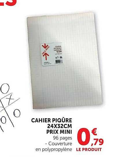 CAHIER PIQÛRE 24X32CM PRIX MINI