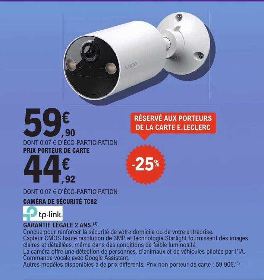 CAMÉRA DE SÉCURITÉ TC82