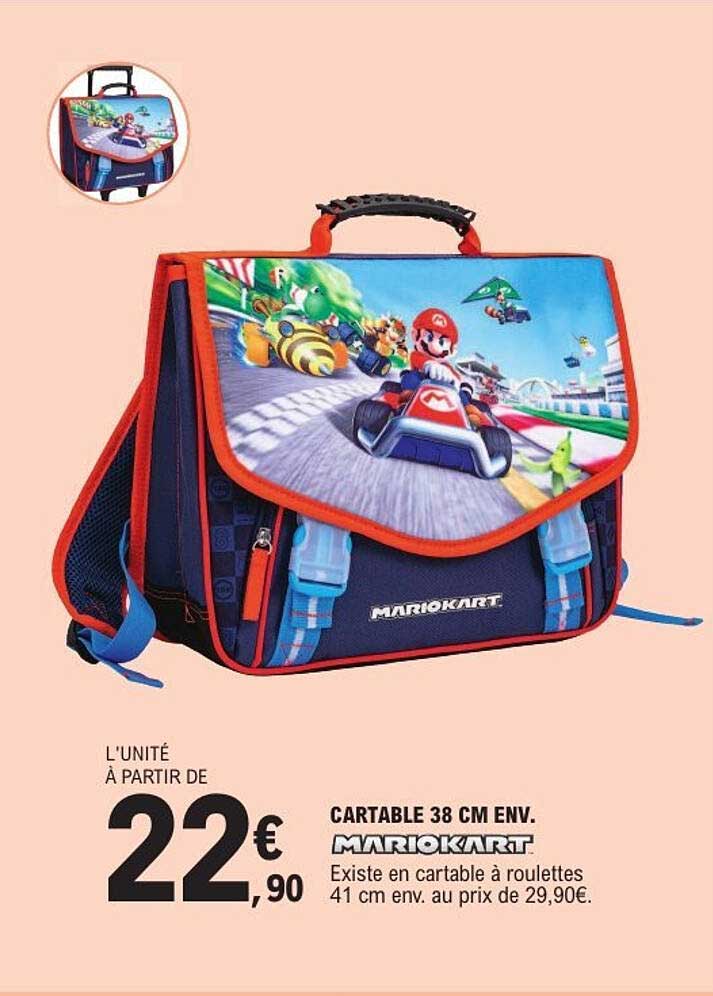 CARTABLE 38 CM ENV. MARIOKART