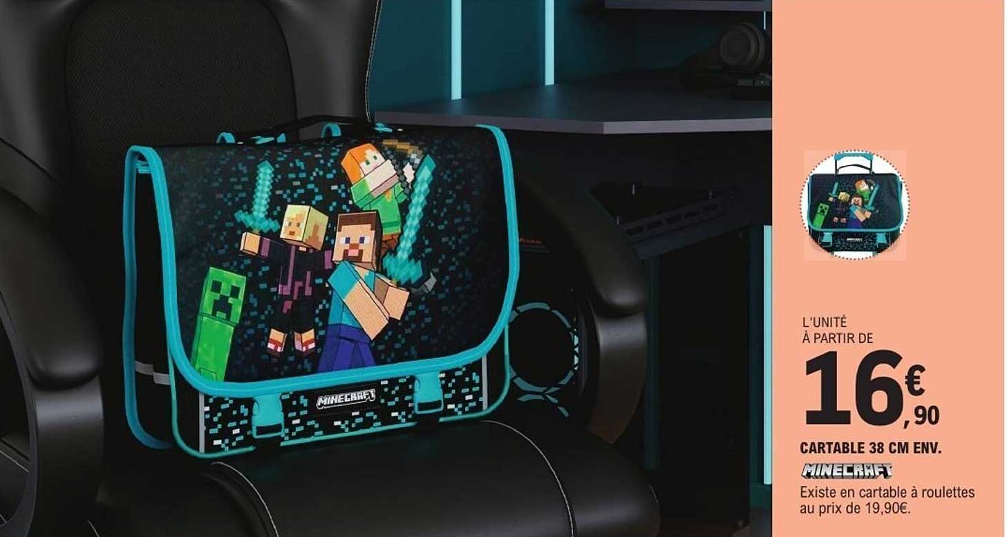 CARTABLE 38 CM ENV. MINECRAFT