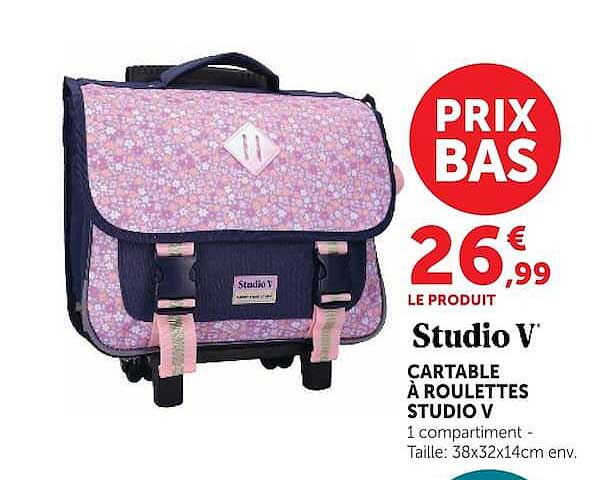 CARTABLE A ROULETTES STUDIO V