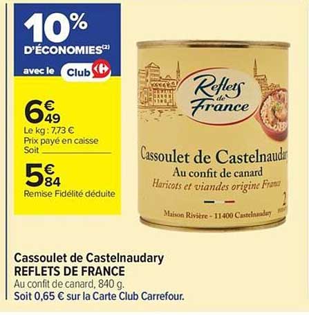 Cassoulet de Castelnaudary REFLETS DE FRANCE