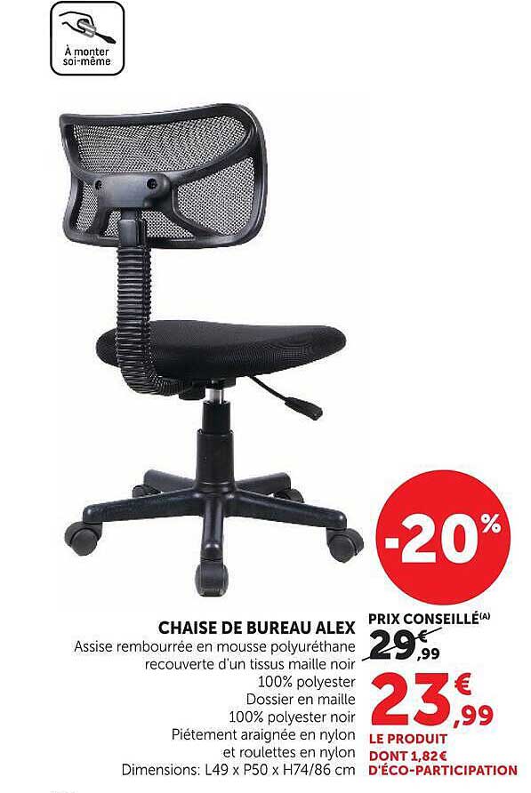 CHAISE DE BUREAU ALEX