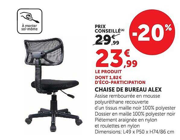 CHAISE DE BUREAU ALEX