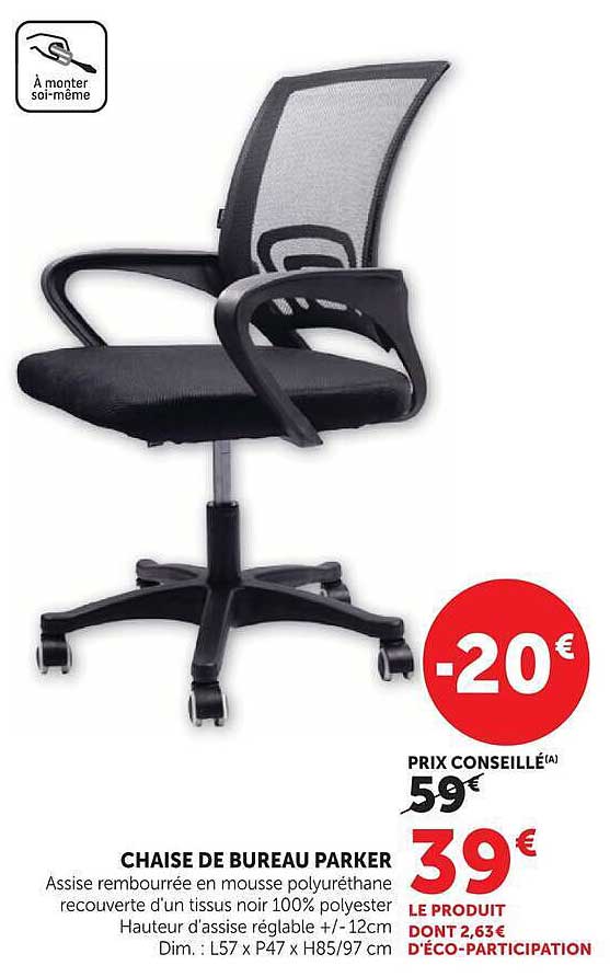 CHAISE DE BUREAU PARKER