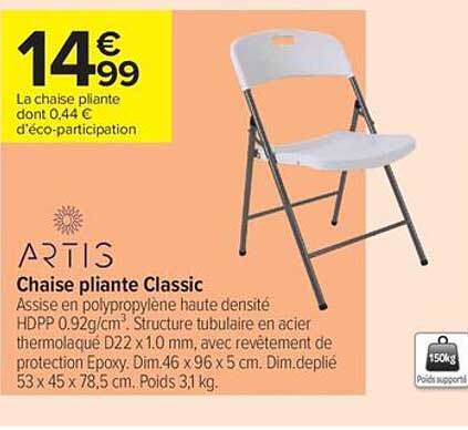 Chaise pliante Classic