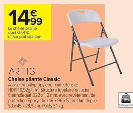 Chaise pliante Classic
