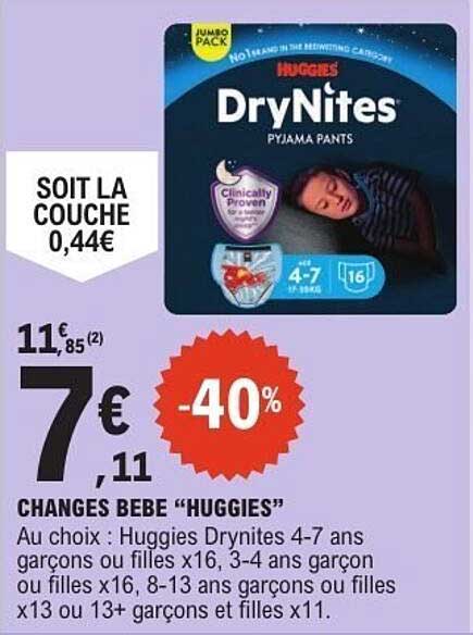CHANGES BEBE “HUGGIES”