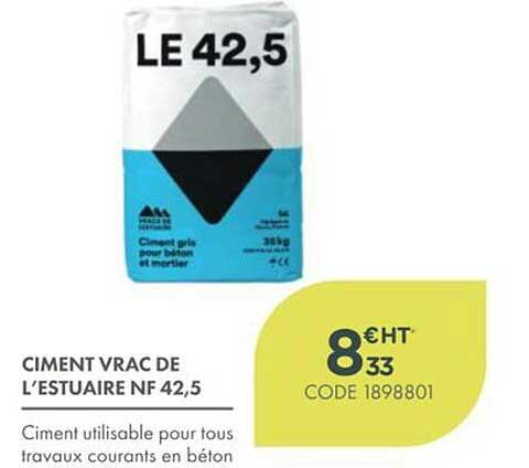 CIMENT VRAC DE L’ESTUAIRE NF 42,5