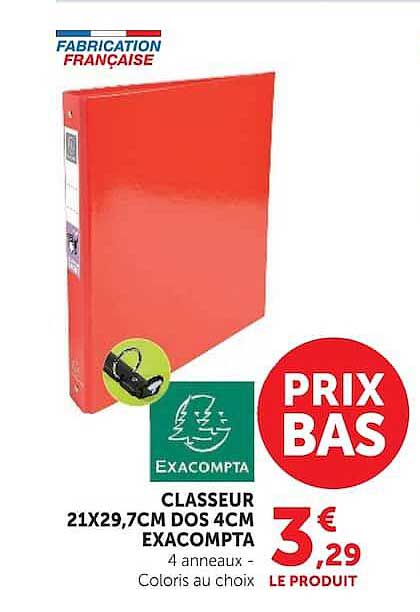 CLASSEUR 21X29,7CM DOS 4CM EXACOMPTA