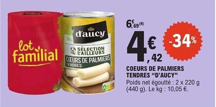 COEURS DE PALMIERS TENDRES "D'AUCY"