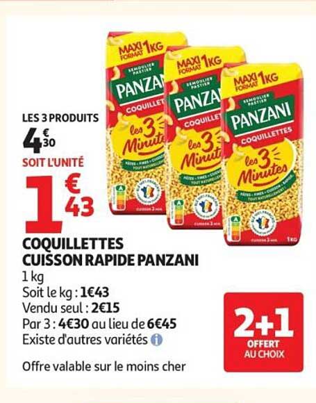 COQUILLETTES CUISSON RAPIDE PANZANI