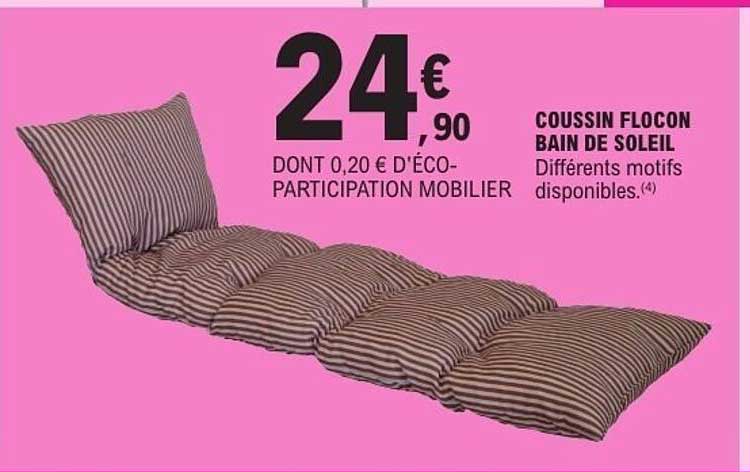 COUSSIN FLOCON BAIN DE SOLEIL