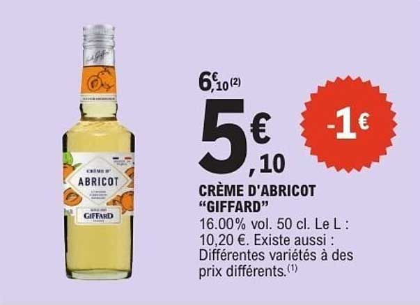 CRÈME D'ABRICOT “GIFFARD”