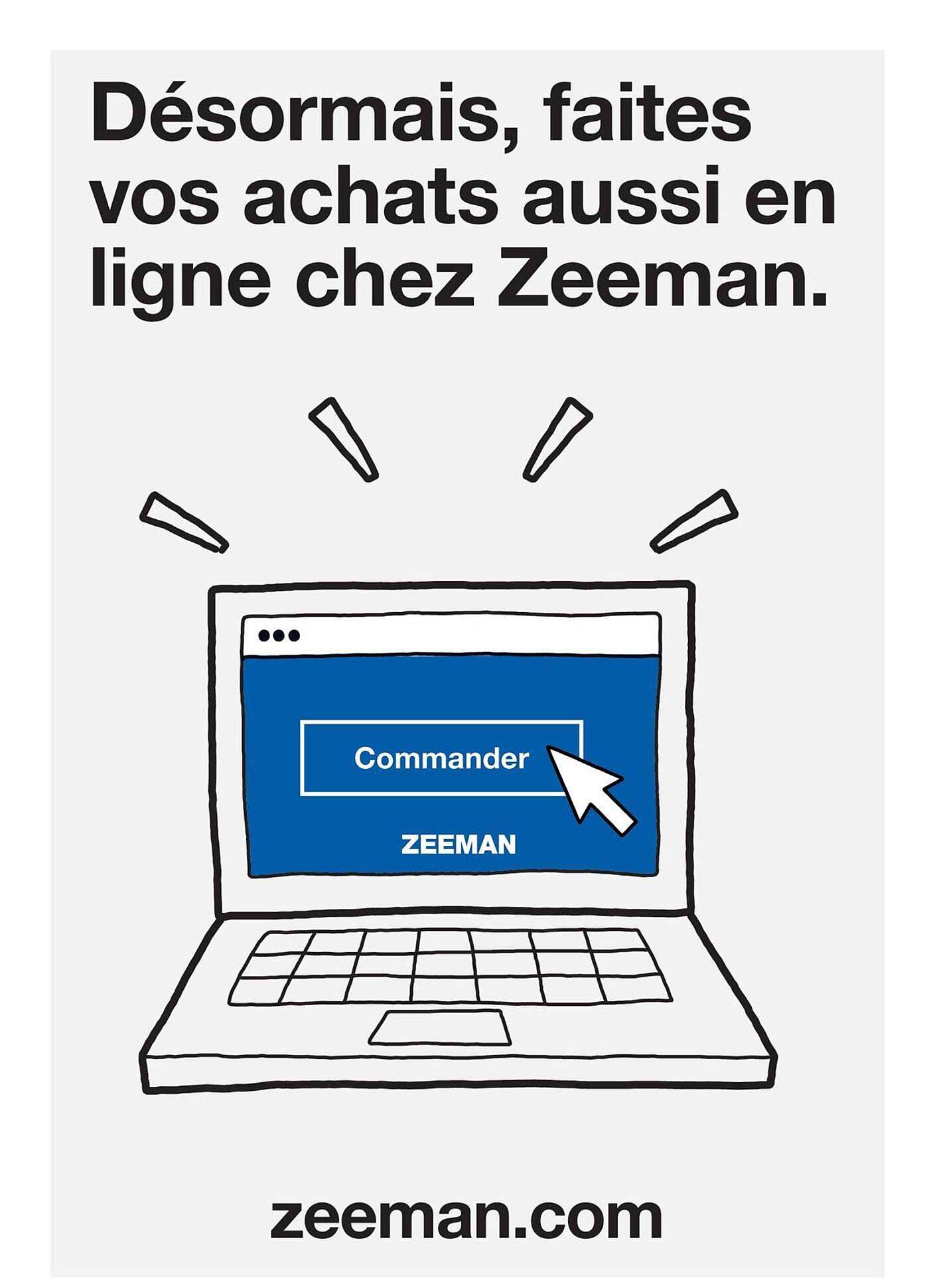 Désormais, faites vos achats aussi en ligne chez Zeeman.