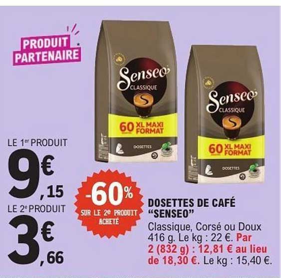DOSETTES DE CAFÉ “SENSEO”