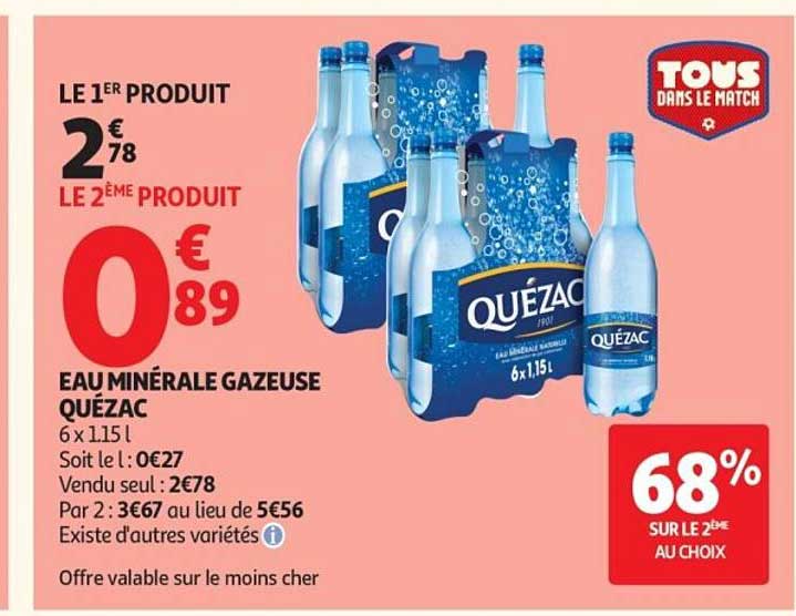 EAU MINÉRALE GAZEUSE QUÉZAC