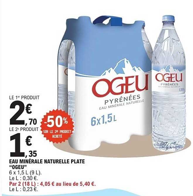 EAU MINÉRALE NATURELLE PLATE “OGEU” 6 x 1,5 L (9 L)
