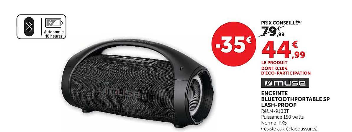 ENCEINTE BLUETOOTHPORTABLE SP LASH-PROOF