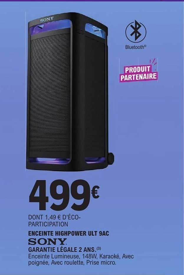 ENCEINTE HIGHPOWER ULT 9AC SONY