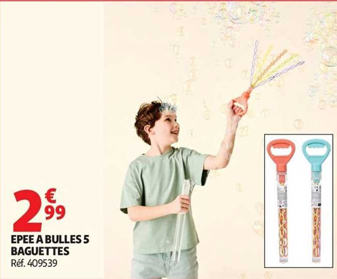 EPEE A BULLES 5 BAGUETTES Réf. 409539