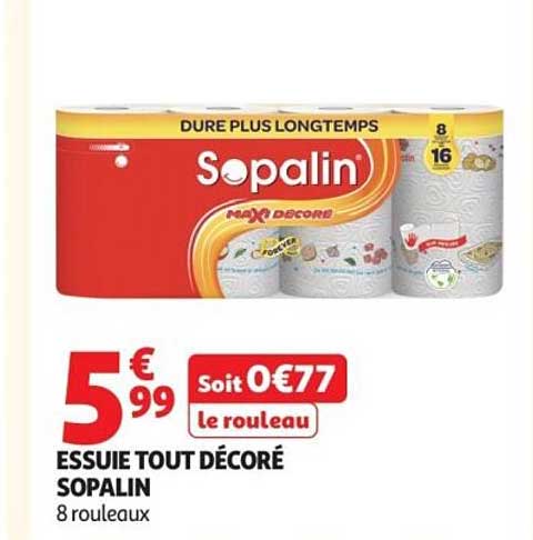 ESSUIE TOUT DÉCORÉ SOPALIN 8 rouleaux