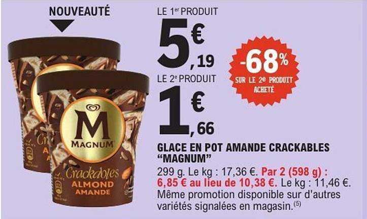 GLACE EN POT AMANDE CRACKABLES “MAGNUM”
