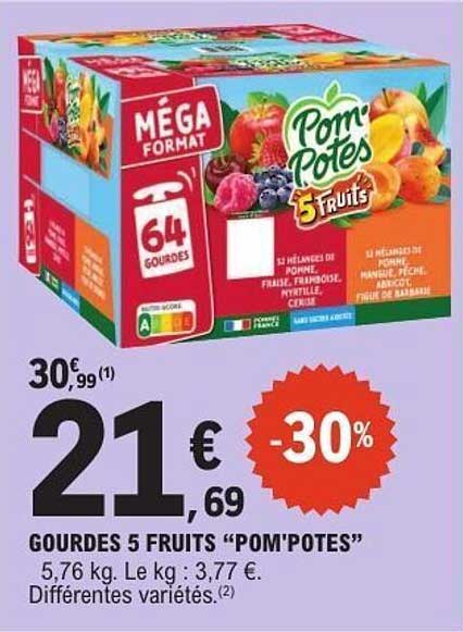 Gourdes 5 fruits “Pom’Potes”