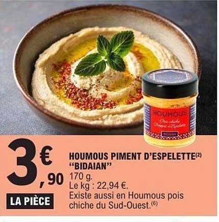 HOUMOUS PIMENT D’ESPELETTE “BIDIAN”