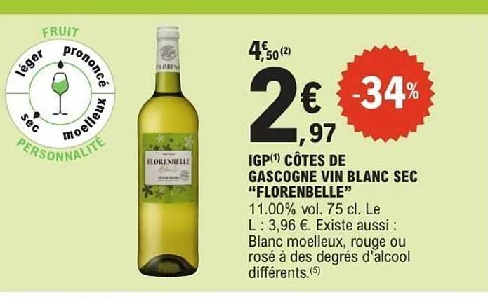 IGP CÔTES DE GASCOGNE VIN BLANC SEC “FLORENBELLE”