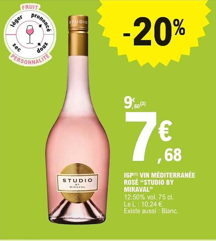 IGP VIN MÉDITERRANÉE ROSÉ “STUDIO BY MIRAVAL”