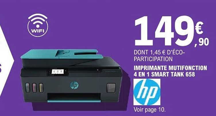 IMPRIMANTE MULTIFONCTION 4 EN 1 SMART TANK 658