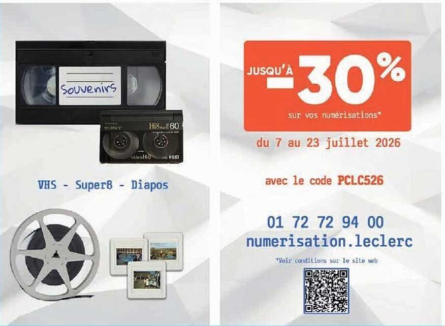 JUSQU'À -30% sur vos numérisations*