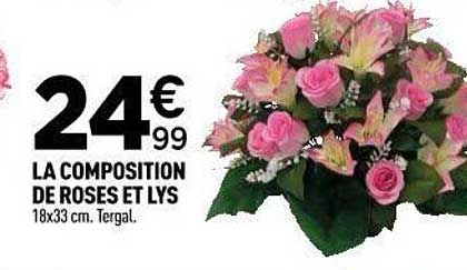 LA COMPOSITION DE ROSES ET LYS