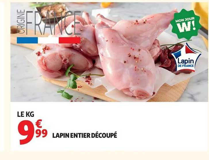 LAPIN ENTIER DÉCOUPÉ