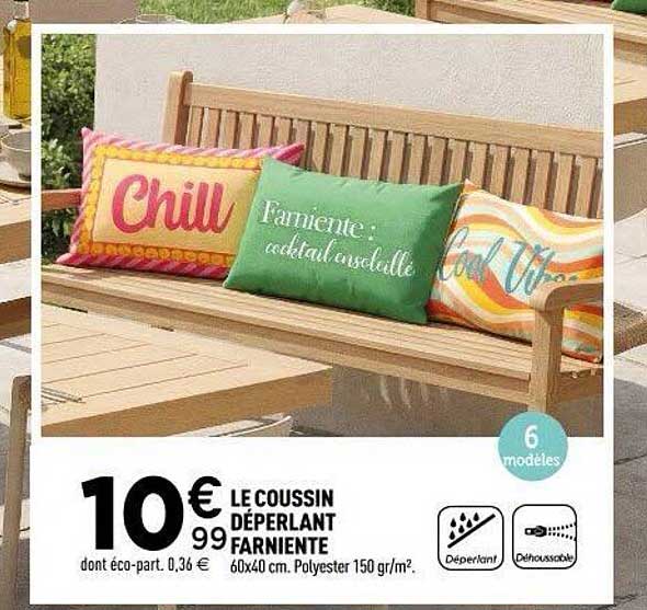 LE COUSSIN DÉPERLANT FARNIENTE