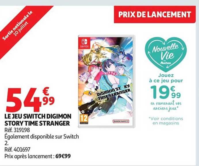 LE JEU SWITCH DIGIMON STORY TIME STRANGER