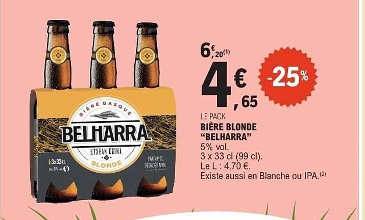 LE PACK BIÈRE BLONDE "BELHARRA"
