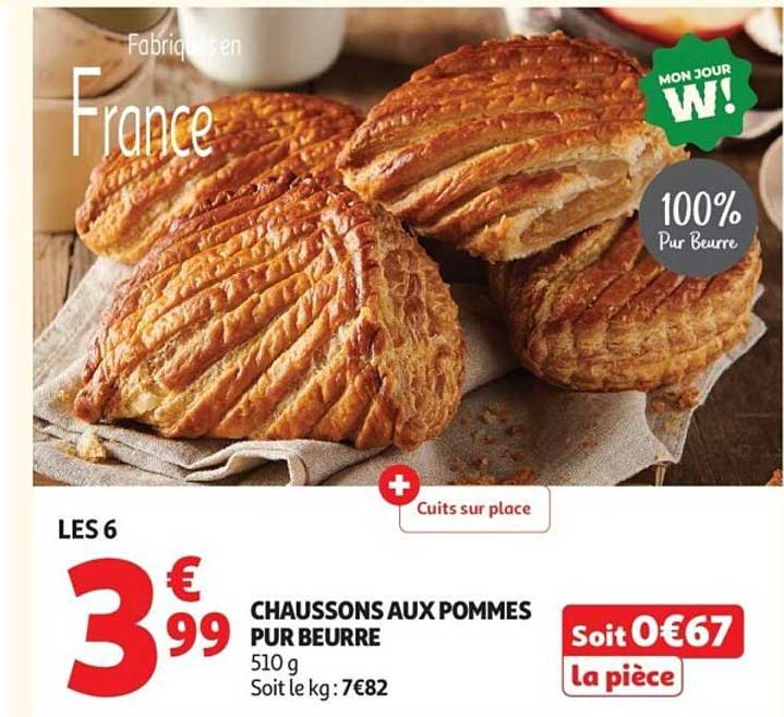 LES 6 CHAUSSONS AUX POMMES PUR BEURRE