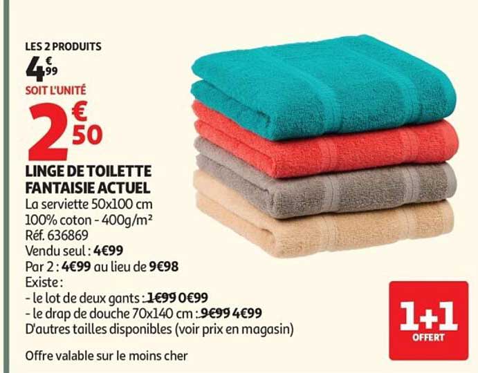 LINGE DE TOILETTE FANTAISIE ACTUEL