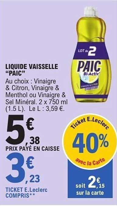 LIQUIDE VAISSELLE "PAIC"