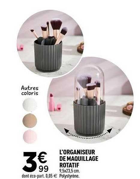 L'ORGANISEUR DE MAQUILLAGE ROTATIF