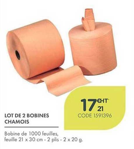 LOT DE 2 BOBINES CHAMOIS