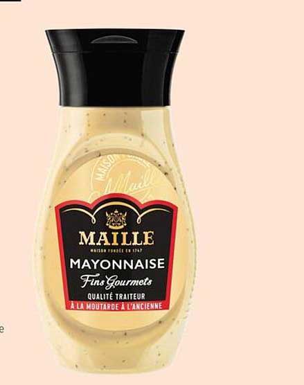 MAILLE MAYONNAISE Fins Gourmets QUALITÉ TRAITEUR À LA MOUTARDE À L’ANCIENNE