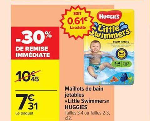 Maillots de bain jetables «Little Swimmers» HUGGIES