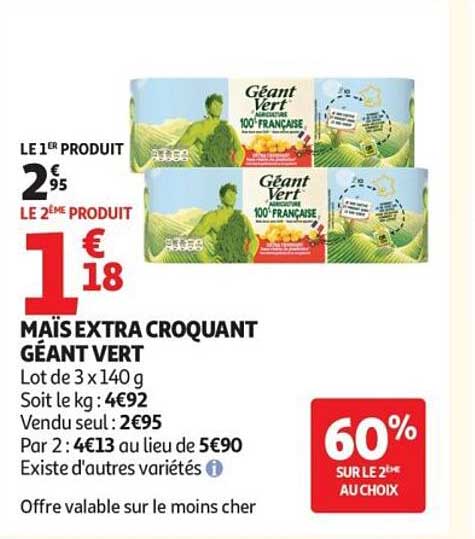 MAIS EXTRA CROQUANT GÉANT VERT