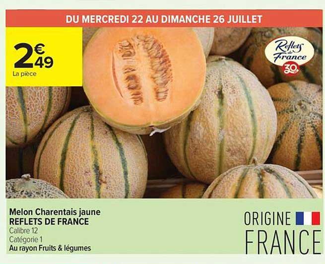 Melon Charentais jaune REFLETS DE FRANCE