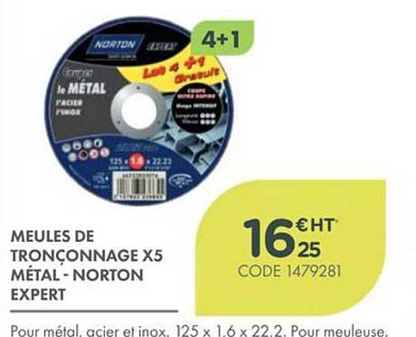 MEULES DE TRONCONNAGE X5 METAL - NORTON EXPERT
