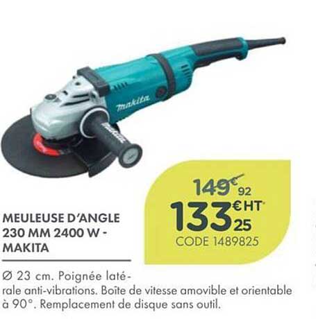 MEULEUSE D’ANGLE 230 MM 2400 W - MAKITA